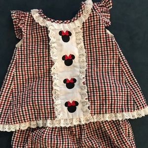 Minnie Mouse smock shirt with matching shorts